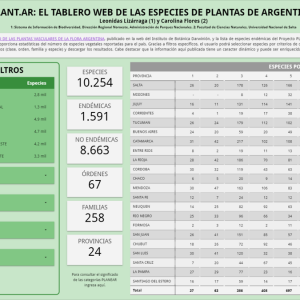 Plant.AR: el tablero web de las especies de plantas de Argentina