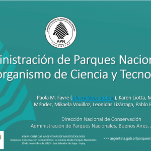 Simposio: “Conservación de mamíferos: La Ciencia desde Parques Nacionales» en la